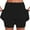 #005-Black, variant on GIPQJK Womens Active Performance Skorts Athletic Stretchy Elastic Waist Skorts Skirts Fake Two Piece Trouser Folwy Soild Color Tennis Skirt Perfect for Running Training,Orange L