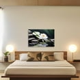 thumbnail image 4 of ZHONGYUTONG Zen Canvas Wall Art Stone Lotus Flower Picture Prints Water Lily Nature Spa Painting Bathroom Artwork for Meditation Spiritual Room Decor (12.00" x 18.00"), 4 of 6