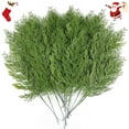 thumbnail image 1 of 40 ramitas de pino artificiales, tallos de vegetación sintética, púas de pino, decoración navideña de plástico, accesorios navideños para hacer uno mismo (40, verde), 1 of 5