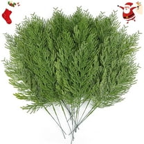 XmhyTop-A 120 Pcs Artificial Faux Cedar Spray Branches Cedar Twig Christmas DIY Accessories for Holiday (Green)