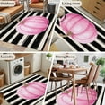 thumbnail image 6 of Pink Orange Pumpkin Fall 3'x5' Washable Rug, Thanksgiving Autumn Black Striped Non-Slip Area Rugs for Entryway Kitchen Classroom, Dorm Throw Carpet, Low Pile Soft Indoor Floor Mat, 6 of 9