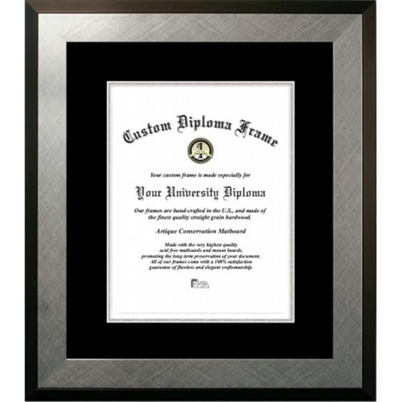 Campus Images  10 x 14 in. Honors Certificate Frame with Black & Silver Mats, Silver
