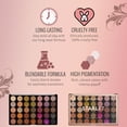 thumbnail image 6 of Profusion Cosmetics 35 Shade Eyeshadow Palette, Multi Finish Lightweight Formula with Neutrals, Berries & Glitter Hues for Long-Wearing Vibrant Eye Looks, Starlet, 6 of 6