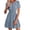 Light Blue1, variant on Ziynglg Dress for Women Sleeveless Notch Neck A Line Dress Flowy Swing Ruched Dress Knee Length Party Club Formal Dress