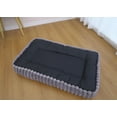 thumbnail image 5 of Home4Cat Large Rectangle Cloud-Soft Plush Dog Bed with Anti-Slip Bottom, Gray,37.8" x 22", 5 of 5