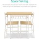 thumbnail image 3 of Songqin 3-Piece Modern Dining Set, Space Saving Dinette for Kitchen, Dining Room, Small Space w/Steel Frame, Built-in Storage Rack - Natural/White, 3 of 14
