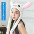 thumbnail image 2 of Plush Rabbit Ear Hat Can Move Interesting Cute Soft Plush Bunny Hat Gifts For Girls-Useful, 2 of 4