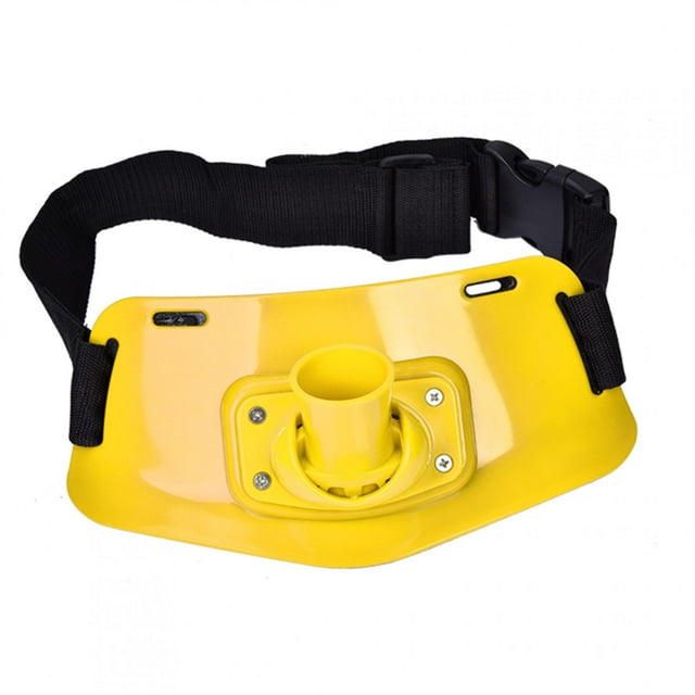 Soporte para caña de pescar en roca para barco, cintura ajustable, cinturón de lucha, accesorios para aparejos (amarillo)