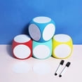 thumbnail image 7 of 4 inch Erasable Reusable EVA Whiteboard Dice 10ML Large Foam Game Dice for Classroom Educational Learning Tool Heavy Duty Writing Drawing Square Cube Block, 7 of 7