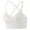 White, variant on Jelly Bras for Women Full Coverage No Underwire Sports Bra Fixed Cups Smooth Racerback Plunge Neck Bralette for Yoga Leisure Beige L