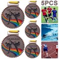 thumbnail image 1 of JShteea Medallas Juego Deportivo Premio Ganador Medallas Taekwondo Pesca para Hornear (cobre) 5 Uds., 1 of 8