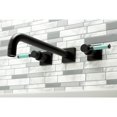 thumbnail image 4 of Kingston Brass KS6050DKL Kaiser Two-Handle 3-Hole Wall Mount Roman Tub Faucet in Matte Black, 4 of 7