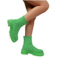 thumbnail image 4 of Wowcloth Woman's Knit Ankle Boots, Flattering Fit with Chunky Sole, Comfortable Fall-Winter Booties for Edgy Style and Daily Wear, 4 of 9
