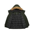 thumbnail image 6 of Wantdo Women's Plus Size Jacket Quilted Winter Jacket with Faux Fur Lined Hood Army Green 4X, 6 of 9