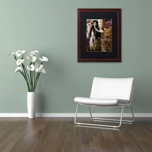 Trademark Fine Art "Art Nouveau Zodiac Sagittarius" Canvas Art by Color Bakery Black Matte, Wood Frame