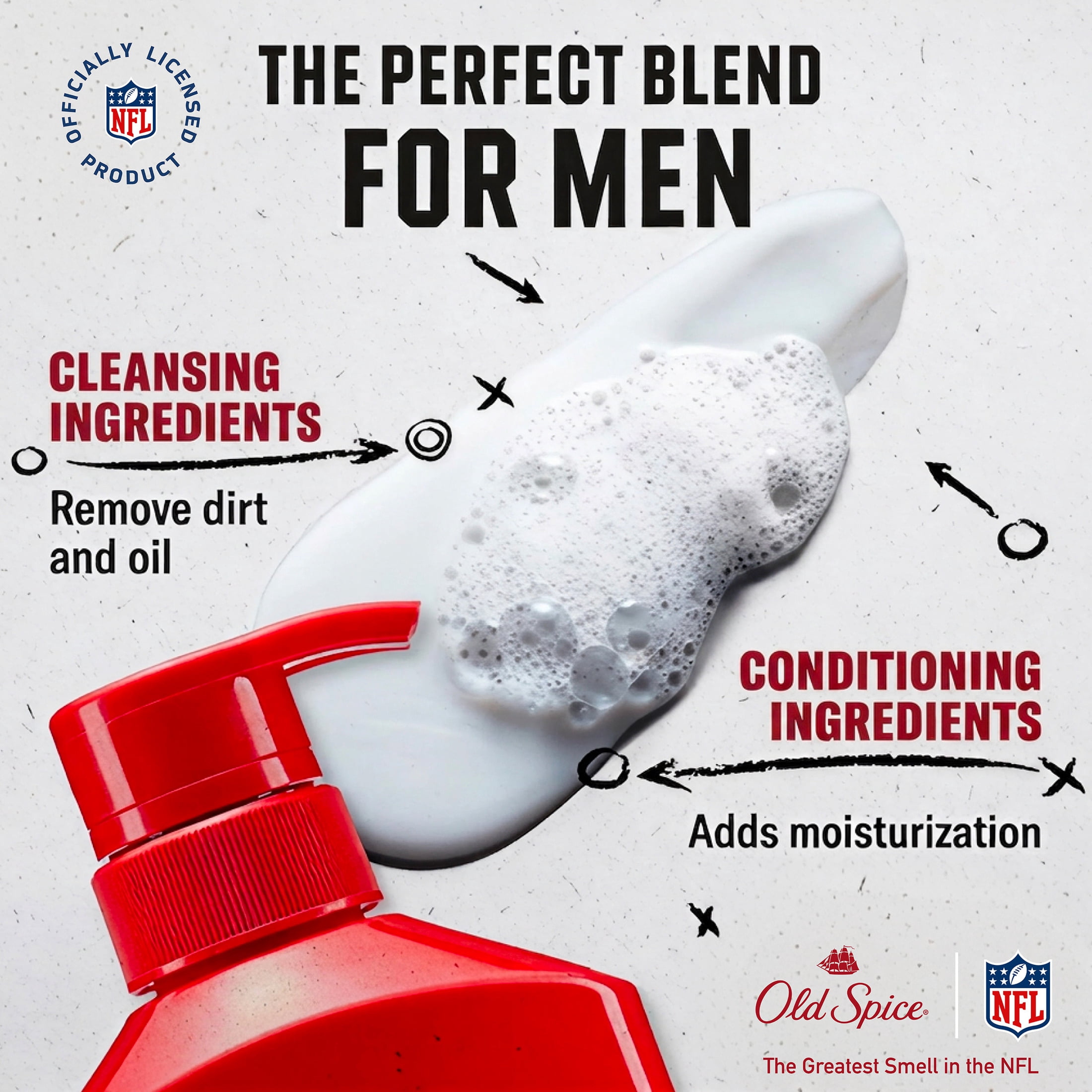 Old Spice 2 in 1 Mens Shampoo and Conditioner, Matt Stafford MVP, NFL Collection, 21.9 fl oz