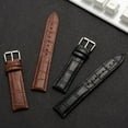 thumbnail image 4 of Solennerer Leather Watch band Alligator Grain Calfskin Replacement Strap Stainless Steel Buckle Bracelet for Men Women-18mm 19mm 20mm 21mm 22mm 24mm, 4 of 6