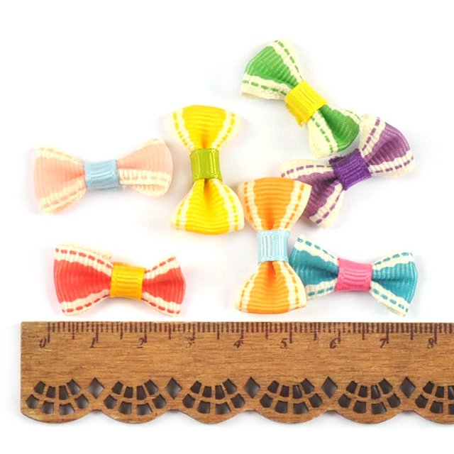 Lazos navideños para horquillas hechas a mano, lazos coloridos para decoración de ropa de niños, manualidades, 50 piezas, c3522