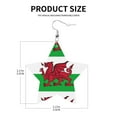thumbnail image 3 of Leather Earrings Welsh Dragon Flag Decorative Star Faux Leather Earring Lightweight Dangle Drop Earrings For Women, 3 of 6