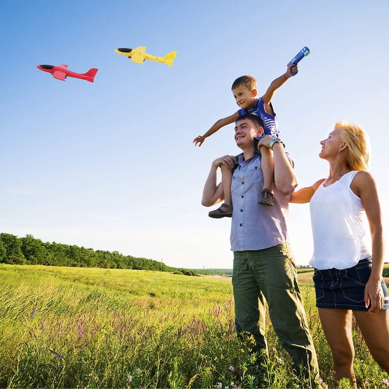 TiokMc Foam Airplane Launcher, 3-Pack with Stickers photo 4