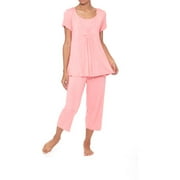 Maternity Jersey Nursing Pajama Set