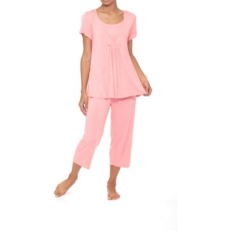 Maternity Jersey Nursing Pajama Set