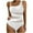 White, variant on WREESH Women's Mesh One Shoulder Swimsuit Fashion Tummy Control One Piece Bathing Suit with Side Cutouts Swimwear White