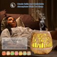 thumbnail image 4 of Ultrasonic Humidifier and Aroma Diffuser 400ml, LED Ultrasonic Fragrance Atomizer with Remote Control - Forest Carving, Dark Wood, 4 of 4