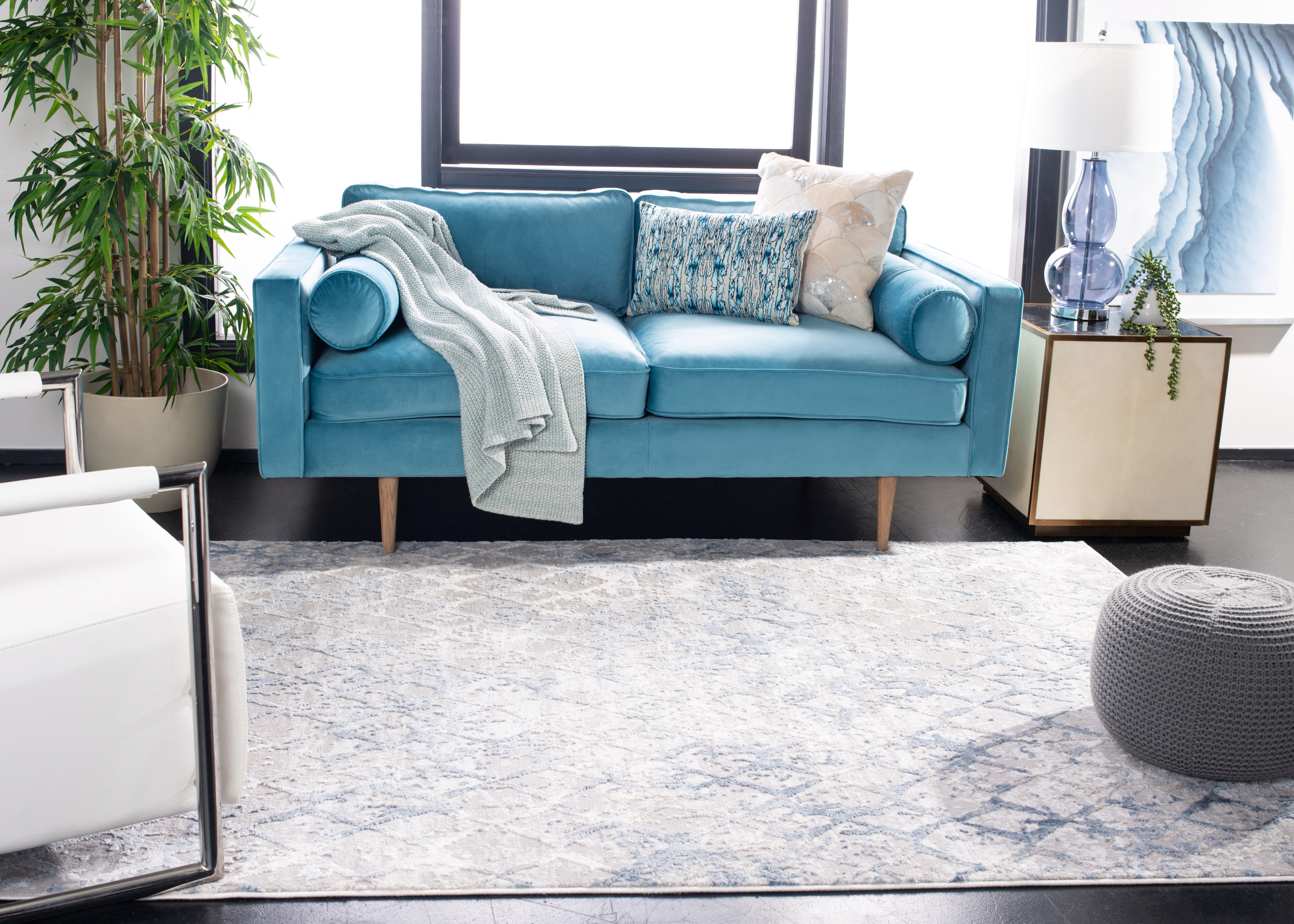 Safavieh Amelia Roslyn Abstract Area Rug, Light Gray/Blue, 6' x 8'