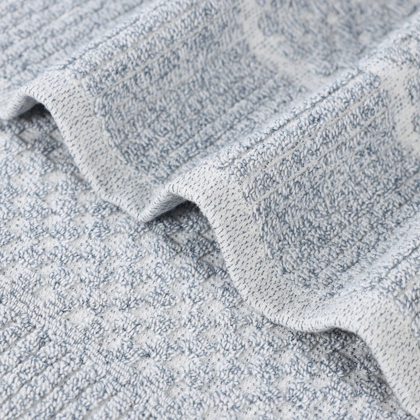 Superior Naples Viscose Cotton Blend Medium Weight Bath Sheets, Set of 2, Denim Blue