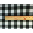 thumbnail image 3 of Checkered Panel Drape GINGHAM Buffalo POLYESTER PICNIC CHECKER Window Curtain", (Color:Black and White , Size: 59" W x 48" H), 3 of 3