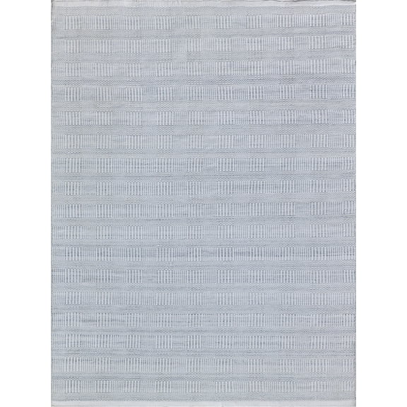 Exquisite Rugs Naples Indoor/Outdoor Handmade Flatweave P.E.T. Yarn Light Silver Area Rug