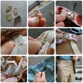 thumbnail image 4 of Ganchos y ojales de metal Cierre de gancho y barra Sin costura Ganchos de níquel resistentes para ropa Cierres de faldas Ganchos sin costura para pantalones 4 juegos en un paquete, 4 of 5
