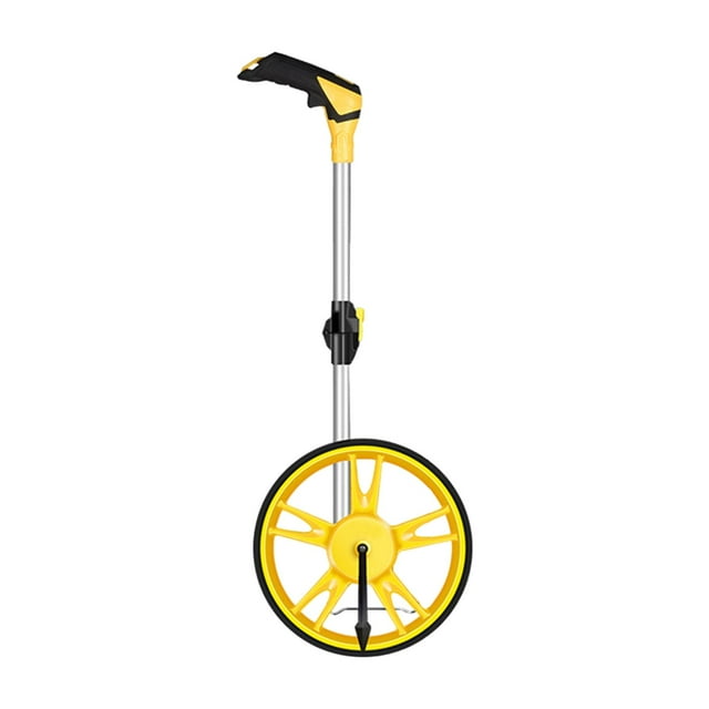 S SERENABLE Roue de Mesure de Distance Pliable Légère avec Affichage Numérique Outil de Mesure Jaune