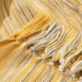thumbnail image 3 of Battilo Yellow Throw Blanket for Couch, Fall Decorative Gold Throw Blanket for Sofa, Mustard Bed Throws with Tassel for Home Decor, 50"x60", 3 of 6