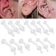 thumbnail image 4 of Uña de nariz de vidrio transparente Anillo de nariz en forma de C Varilla curva en forma de L Anillo de nariz invisible Pendiente de uña de hueso de oreja Piercing de uña de ombligo, 4 of 6