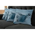 thumbnail image 2 of Ambesonne Landscape Throw Pillow Cover 4 Pack, Mountains with Snow, 20", Petrol Blue, 2 of 6