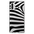 thumbnail image 1 of DistinctInk Clear Shockproof Hybrid Case for Galaxy Note 10 PLUS (6.8" Screen) - TPU Bumper, Acrylic Back, Tempered Glass Screen Protector - Black & Clear Zebra Stripes, 1 of 1