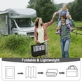 thumbnail image 4 of GlowSol 9'x12' Outdoor Rug Modern Bordered Plastic Straw Rug Waterproof Reversible Mat Outdoor Foldable Rug for Camping Patio Picnic, Gray White, 4 of 7