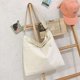 thumbnail image 5 of Bolso de mano grande de lona para mujer, bolso de hombro ajustable, bolso informal, 1 pieza, blanco, 5 of 5