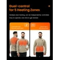 thumbnail image 7 of HENNCHEE Heated Fleece Jackets for Men with Battery Pack, Zip Up Heating Sweater, Gray/X-Large, 7 of 7