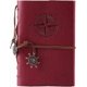 thumbnail image 1 of Leather Journal Refillable, Premium Spiral Notebook Classic Binder Vintage Embossed Travelers Journal with Blank Paper and Retro Pendants (Red), 1 of 4