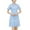 Blue, variant on Scrub Dresses for Women Casual Solid Color Short Sleeve Nur-se Working Uniform Pockets Stretchy V-Neck Holiday Workwear Blue