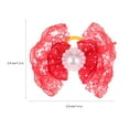 thumbnail image 2 of 50 Pcs Dog Bows with Rubber Bands Cat Hair Bows Multicolor Rhinestones Beads Decorated Bows for Pet, 2 of 8