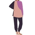thumbnail image 5 of UAMVSH 2 Piece Sweatsuits Outfits Sets for Women Soft Jogging Workout Pants with Pockets Trendy Color Block Pullover Tops Long Sleeve Loungewear(X-LargePurple), 5 of 7