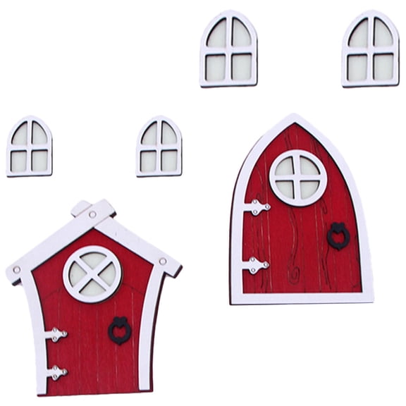 Worgeous Garden Tree Fairy Door Decor Board Door Adornment 2 Sets Glow in Dark 6.5x9.5 Inches