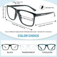 thumbnail image 5 of OCCI CHIARI Wide Reading Glasses Men Large Head Readers Durable Spring Hinge 1.0 1.25 1.5 1.75 2.0 2.25 2.5 2.75 3.0 3.5 4.0 5.0 6.0 (Black,1.50), 5 of 6