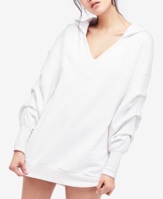 oversized v neck sweatshirt