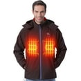 thumbnail image 2 of KEMIMOTO Heated Jackets with 9600mAh Battery Pack,Winter Outdoor Soft Shell Electric Heating Hooded Coat for Women and Men, 2 of 8