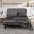 thumbnail image 2 of Top Split Head Flex Sheet Set-for Adjustable Bed-4 Pcs -100% Egyptain Cotton 700 Thread Count - 15-Inch Deep Pocket - Queen Size Dark Grey Solid - Split Down 32 inches from The top, 2 of 5